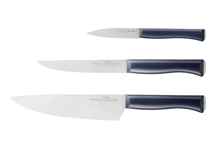 Coffret 3 couteaux Intempora Opinel office + d&eacute;couper + chef