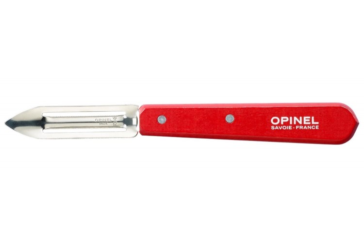 Eplucheur Opinel lame microdent&eacute;e 6cm acier inox manche rouge