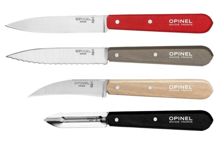 Coffret 4 couteaux Opinel Les Essentiels Loft manches couleurs