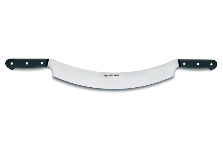 Couteau &agrave; fromage professionnel Fischer 2 manches lame courb&eacute;e 35cm