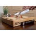 Planche Boos Blocks Prep Masters bois d'érable + plateau acier 46x46x6cm