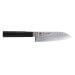 Couteau santoku japonais Kasumi Kuro 16.5cm martelé damas 32 couches
