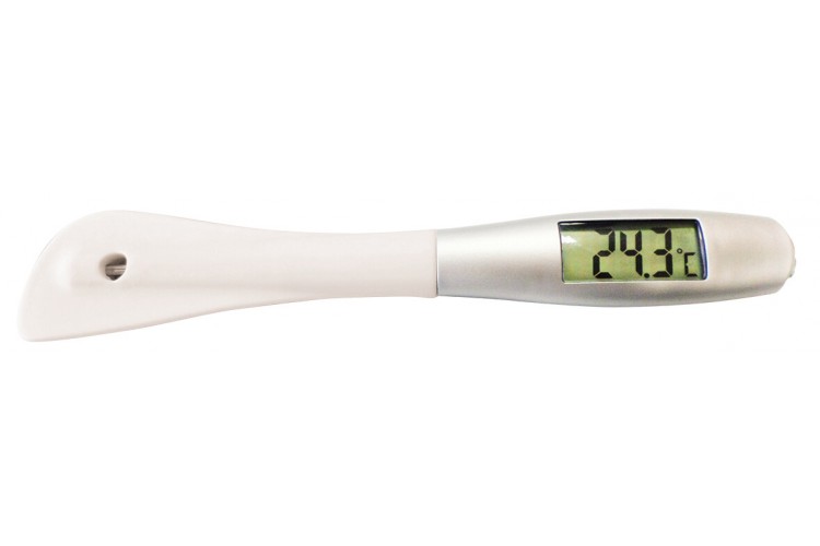 Spatule thermom&egrave;tre silicone 29cm r&eacute;sistance -50&deg;C +300&deg;C