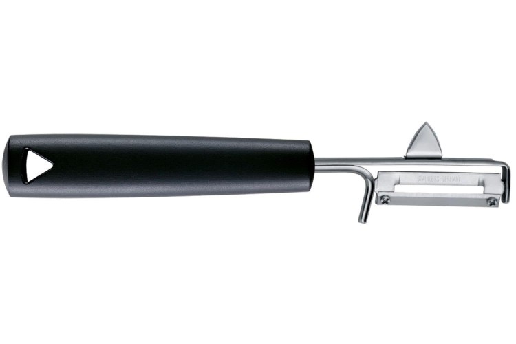 &Eacute;plucheur Triangle lame pivotante inox manche PP noir