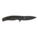 Couteau pliant Ziggy Ansø FOX Fx-308 CFB manche noir 11.5cm ondulé + étui