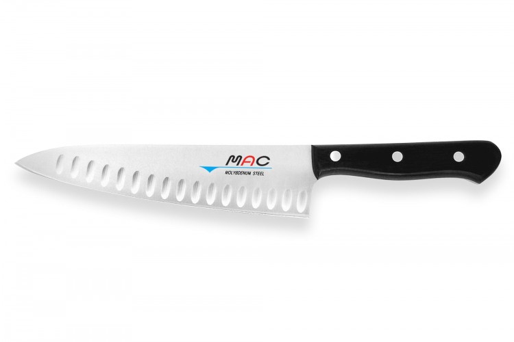 Couteau de chef japonais MAC Chef lame alv&eacute;ol&eacute;e 20cm