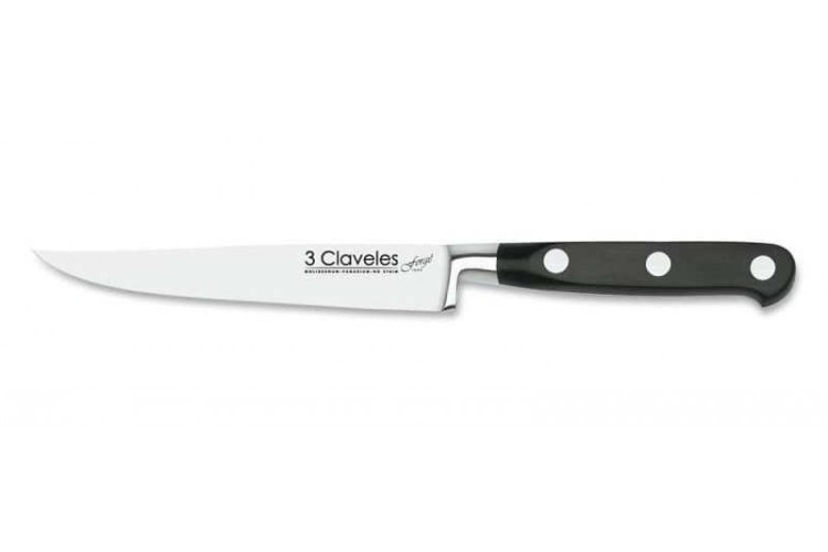 Couteau &agrave; viande 3 Claveles Forg&eacute; acier inox 12cm