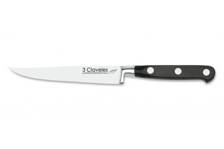 Couteau à viande 3 Claveles Forgé acier inox 12cm