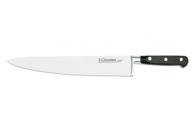 Couteau de chef 3 Claveles Forg&eacute; acier inox 30cm