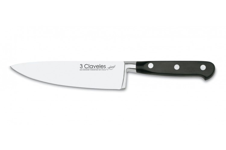 Couteau de chef 3 Claveles Forg&eacute; acier inox 15cm