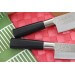 Coffret 2 couteaux japonais Nagekomi lame martelée : santoku + nakiri 