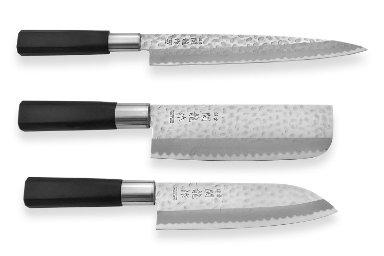 Coffret sashimi + nakiri + santoku