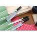 Coffret 2 couteaux japonais Nagekomi lame martelée : sashimi + nakiri + santoku