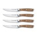 Set de 4 couteaux à steak 3 Claveles Kobe 11,5cm acier inox manche châtaignier