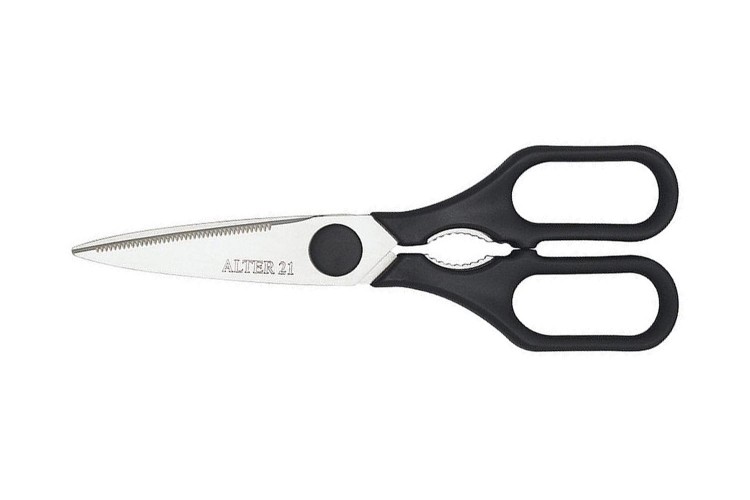 Ciseaux de cuisine 21cm acier inoxydable manche noir