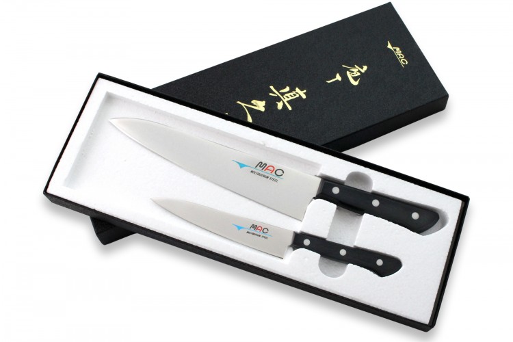 Coffret 2 couteaux japonais MAC Chef : Universel + Chef 