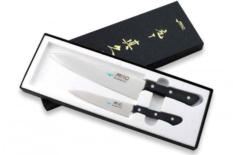 Coffret 2 couteaux japonais MAC Chef : Universel + Chef 