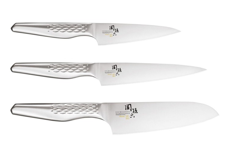 Set 3 couteaux Kai Seki Shoso Office + Universel + Santoku