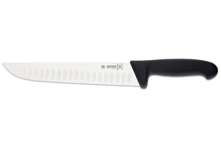 Couteau de boucher pro Giesser lame alv&eacute;ol&eacute;e 24cm 4005