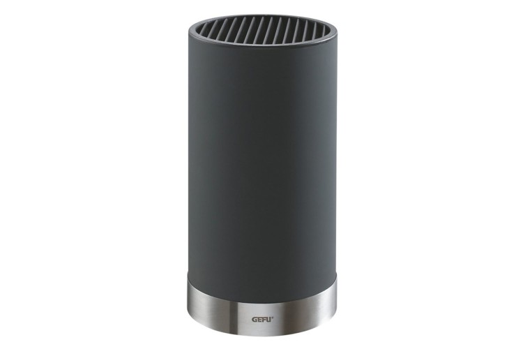 Bloc vide pour couteaux Gefu Depo rond acier inox et PP gris