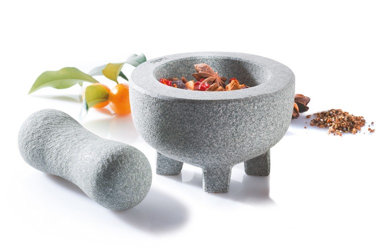 Mortier Gefu Crunchy &Oslash;10cm en granit sur pieds + pilon