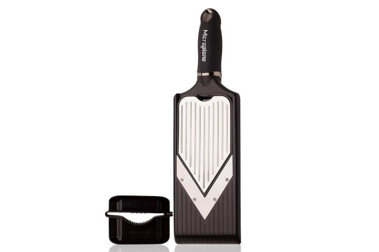 Mandoline Microplane en V double fonctions avec protège doigts