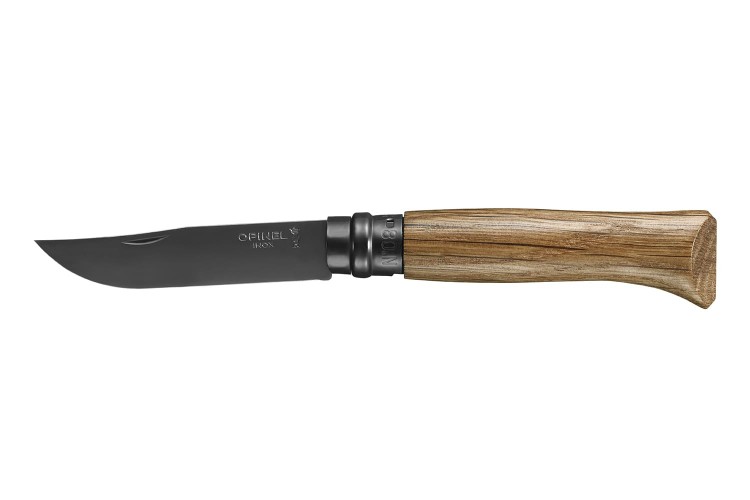Couteau Opinel Luxe Black Edition n&deg;08 lame 8,5cm noire manche ch&ecirc;ne