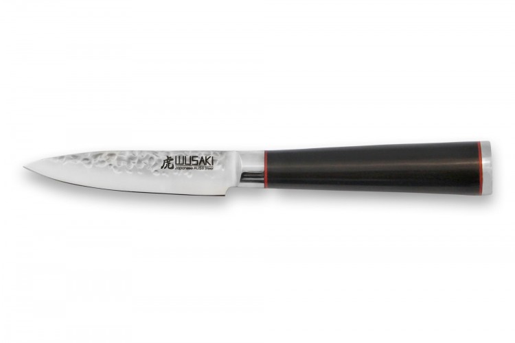 Couteau d'office Wusaki Ebony AUS8 9cm manche &eacute;b&egrave;ne vernis