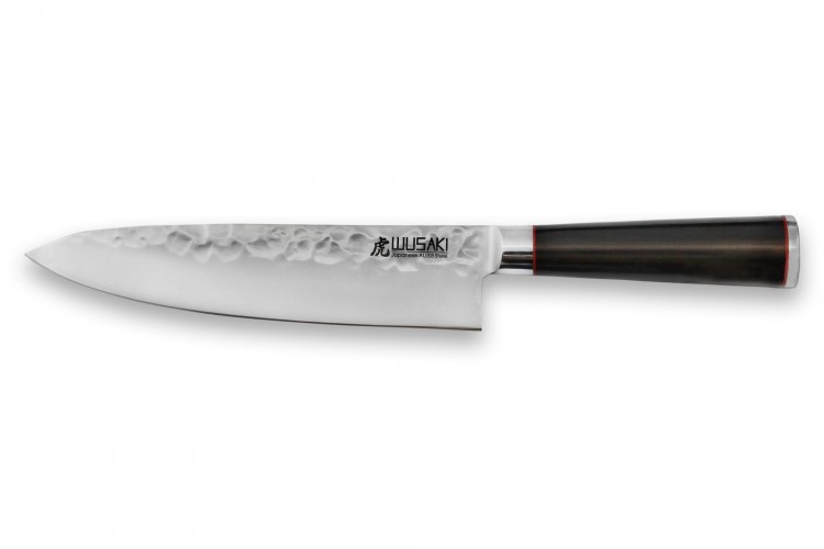 Couteau de chef Wusaki Ebony AUS8 20cm manche &eacute;b&egrave;ne vernis