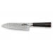 Couteau santoku Wusaki Ebony AUS8 17cm alvéolé manche ébène vernis