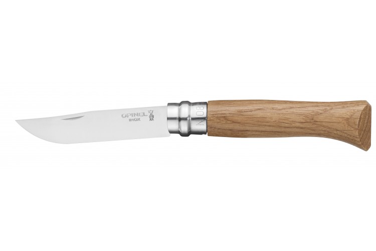 Couteau Opinel Tradition Luxe n&deg;08 lame 8,5cm manche ch&ecirc;ne