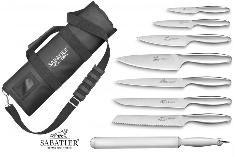 Mallette cuisinier Sabatier Fuso Nitro+ 7 couteaux fabrication fran&ccedil;aise + 1 fusil