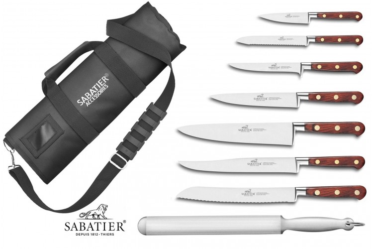 Mallette Sabatier Saveur 7 couteaux fabrication fran&ccedil;aise + 1 fusil