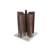 Bloc vide KAI Stonehenge aimanté noyer et inox pour 10 couteaux