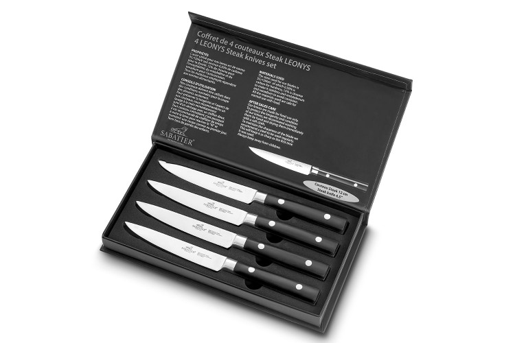 Coffret SABATIER International 4 couteaux &agrave; steak Leonys