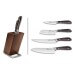 Bloc en noyer + 4 couteaux Sabatier International Country
