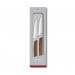 Set de 2 couteaux à steak Victorinox Swiss Modern lame dentée 12cm manche noyer