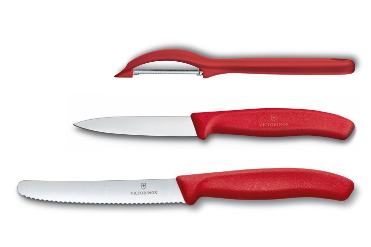 Set de 2 couteaux + 1 &eacute;plucheur Victorinox SwissClassic