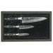 Coffret 3 couteaux japonais Yaxell Zen damas : Chef 20cm + Universel 12cm + Office 10cm