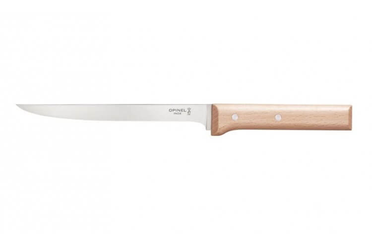 Couteau filet de sole Opinel Parallèle n°121 lame 18cm manche hêtre