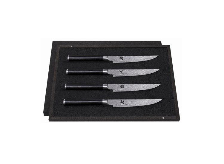 Coffret 4 Couteaux &agrave; steak Japonais Shun de 12,5cm