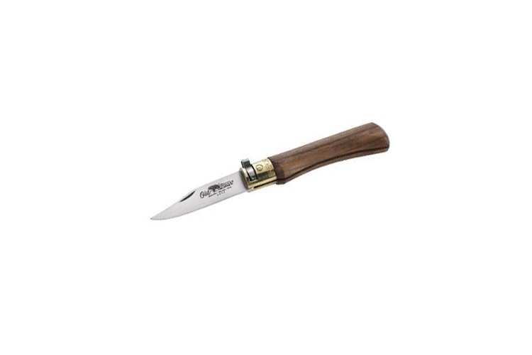 Couteau artisanal Old Bear S lame inox 7cm manche noyer avec virole