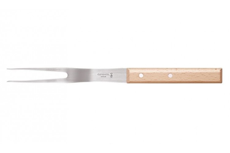Fourchette &agrave; viande Opinel Parall&egrave;le n&deg;124 manche h&ecirc;tre