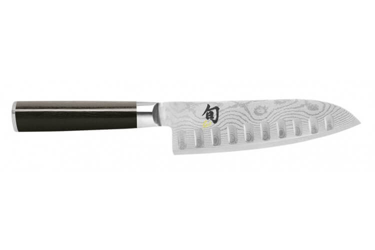 Couteau Santoku Shun damas lame alvéolée 18cm