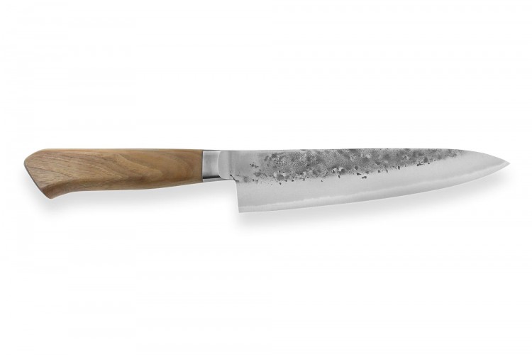 Couteau de chef japonais artisanal Wusaki Nogami BS2 18cm manche noyer 