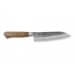 Couteau Santoku japonais artisanal Wusaki Nogami BS2 17cm manche en noyer