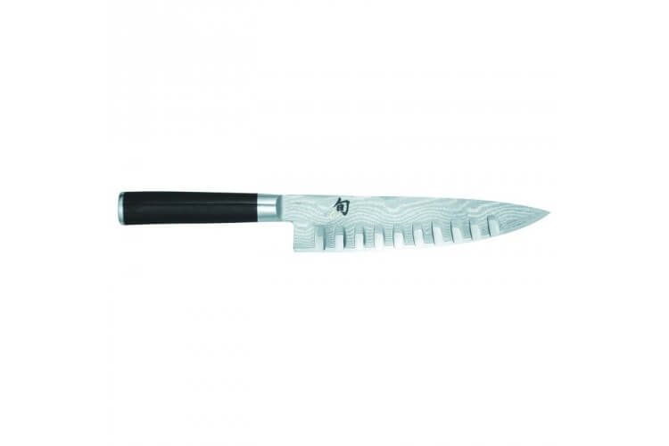 Couteau de chef damas Shun lame alvéolée 20cm