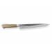 Couteau sujihiki japonais artisanal Wusaki Nogami BS2 24cm manche en noyer