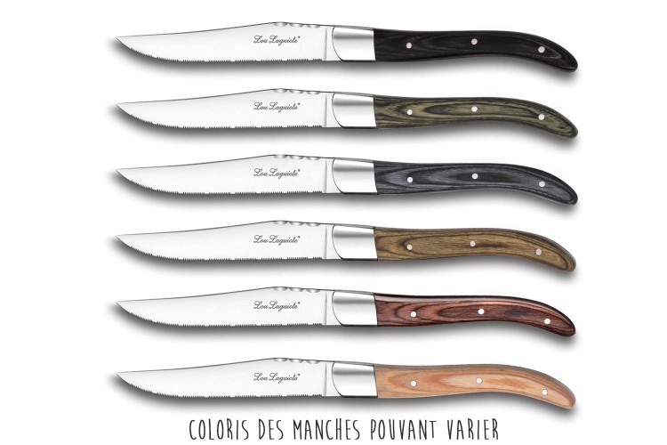 Coffret &eacute;l&eacute;gant de 6 couteaux &agrave; steak Lou Laguiole