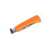 Couteau artisanal Old Bear Full Color orange manche bois d'Ayous stratifié